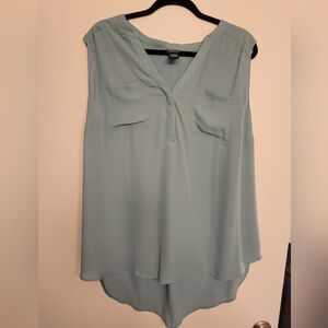 Torrid Light Blue Sleeveless Blouse